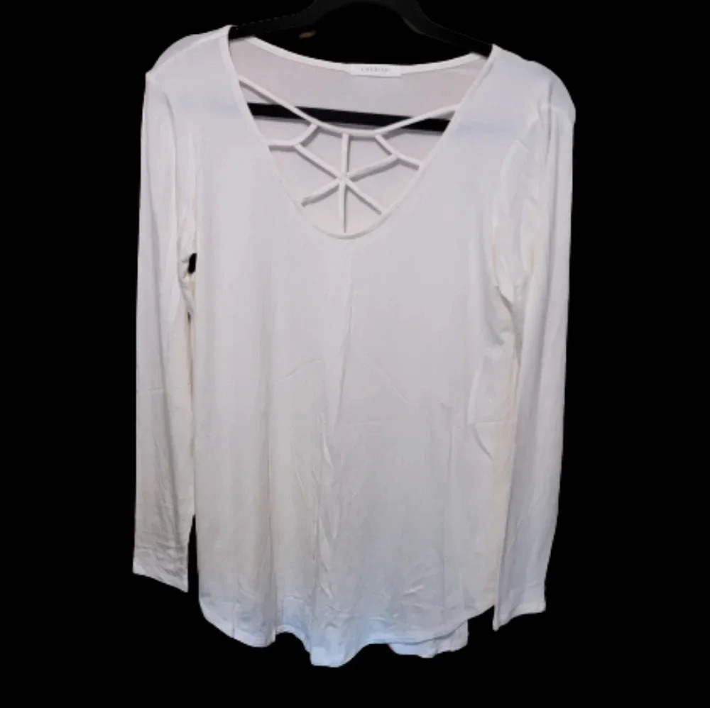 Cherish white long sleeve top - Picture 3 of 7